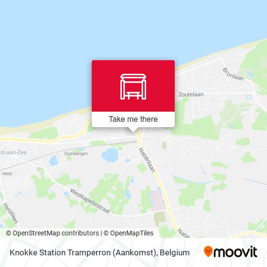 Knokke Station Tramperron (Aankomst) map