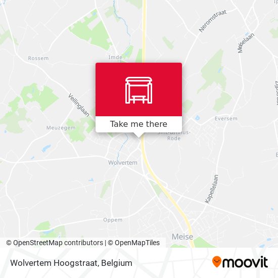 Wolvertem Hoogstraat map