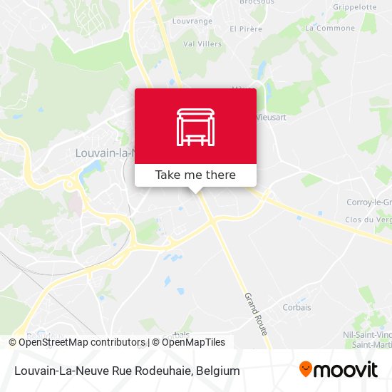 Louvain-La-Neuve Rue Rodeuhaie map