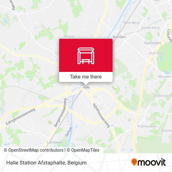 Halle Station Afstaphalte plan