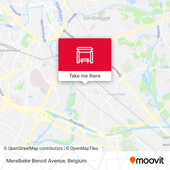 Merelbeke Benoit Avenue map