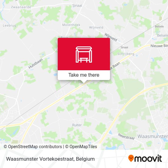 Waasmunster Vortekoestraat map