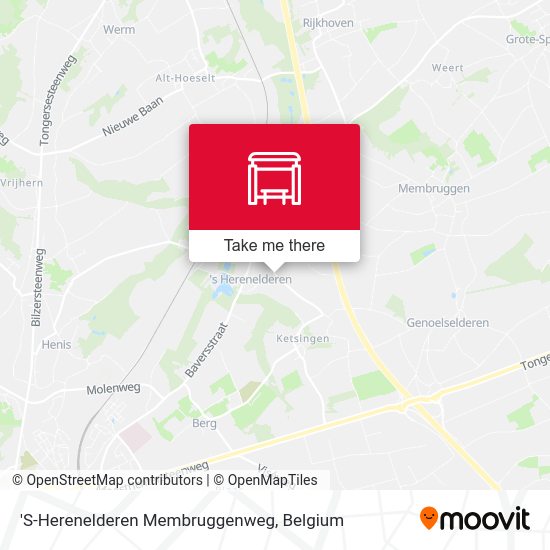 'S-Herenelderen Membruggenweg map