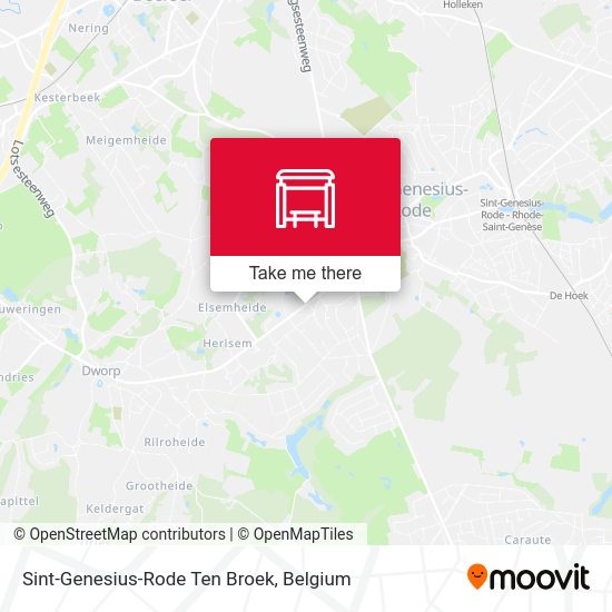 Sint-Genesius-Rode Ten Broek map