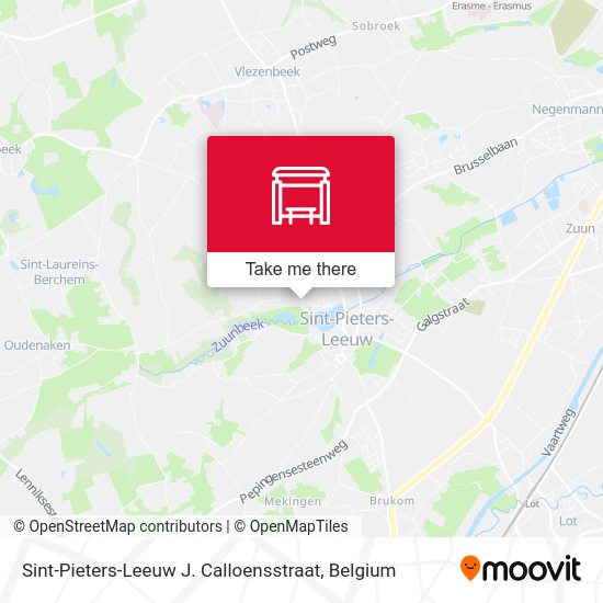 Sint-Pieters-Leeuw J. Calloensstraat plan