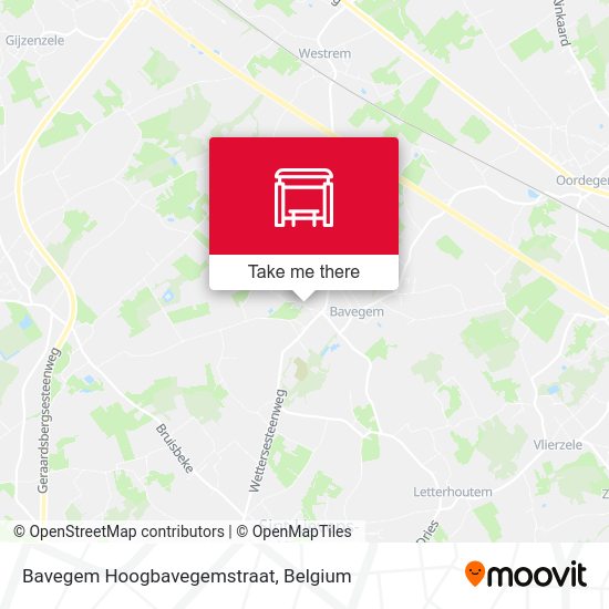 Bavegem Hoogbavegemstraat map