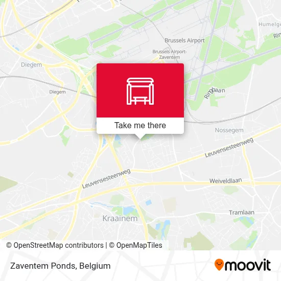 Zaventem Ponds map