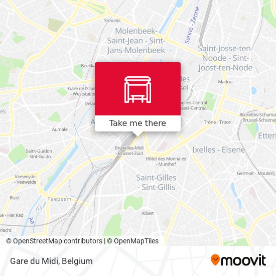 Gare du Midi map