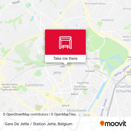 Gare De Jette / Station Jette map