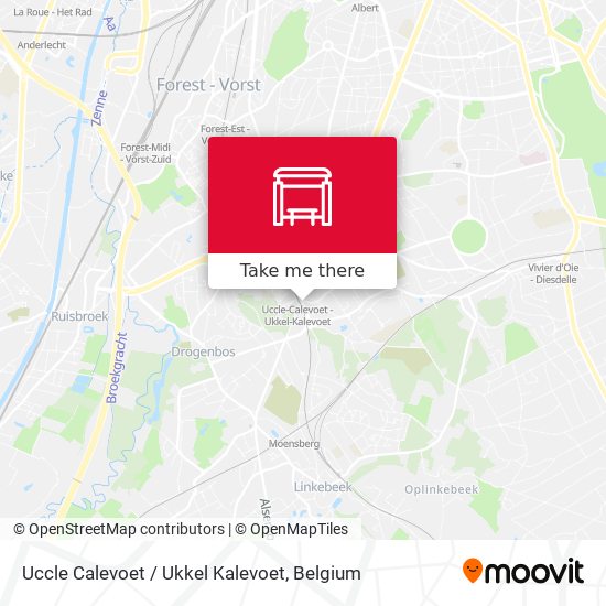 Uccle Calevoet / Ukkel Kalevoet map