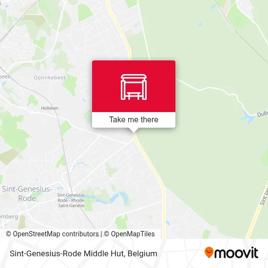 Sint-Genesius-Rode Middle Hut map