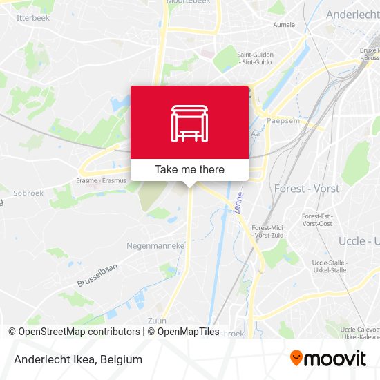 Anderlecht Ikea map