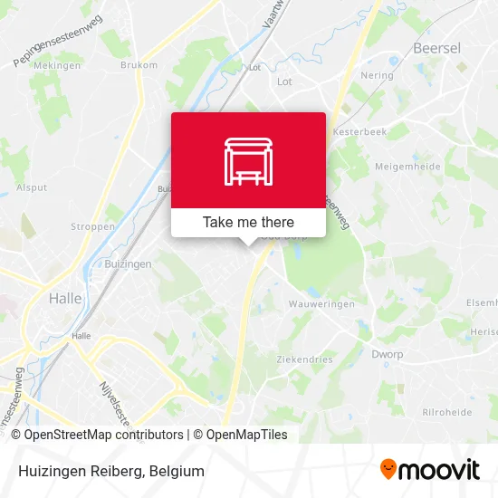 Huizingen Reiberg map