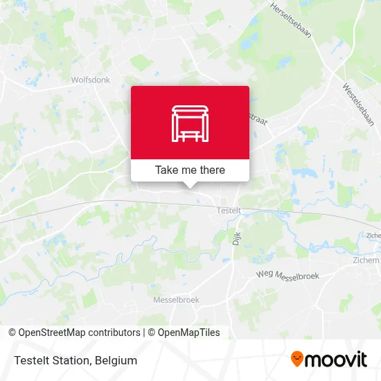 Testelt Station map