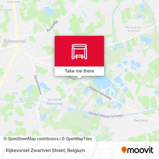 Rijkevorsel Zwartven Street map