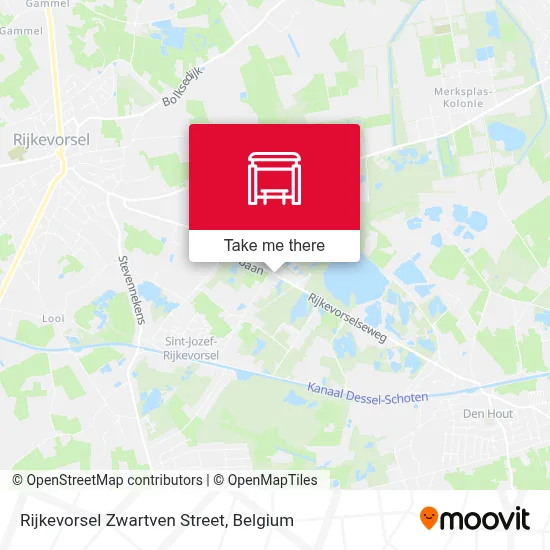 Rijkevorsel Zwartven Street map