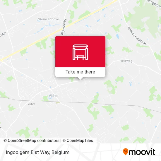 Ingooigem Elst Way map