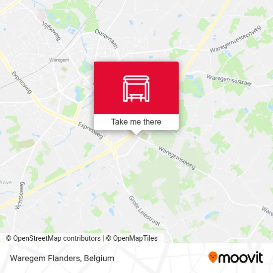 Waregem Flanders map