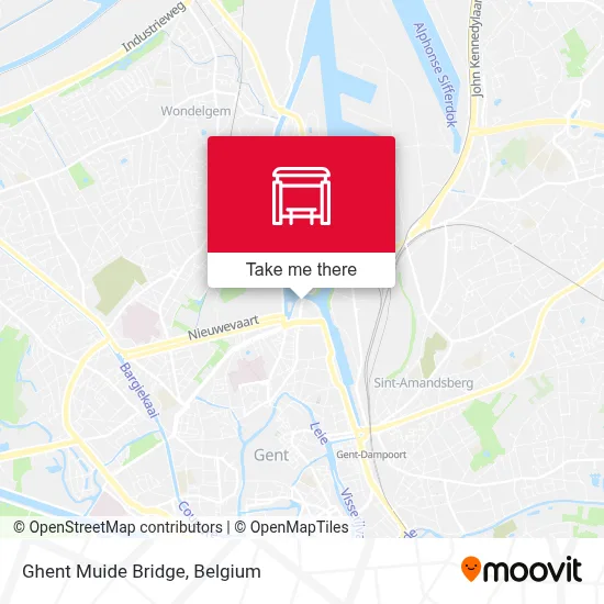 Ghent Muide Bridge map