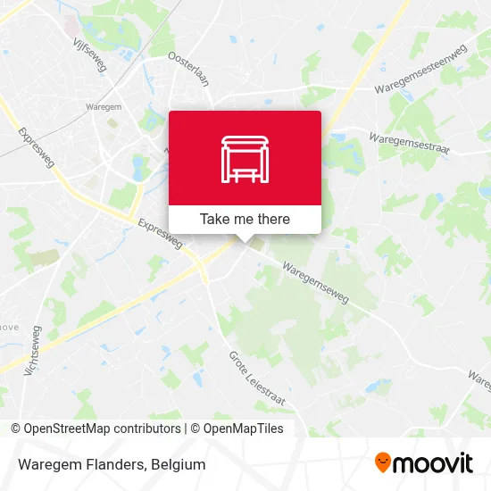 Waregem Flanders map