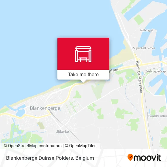 Blankenberge Duinse Polders map