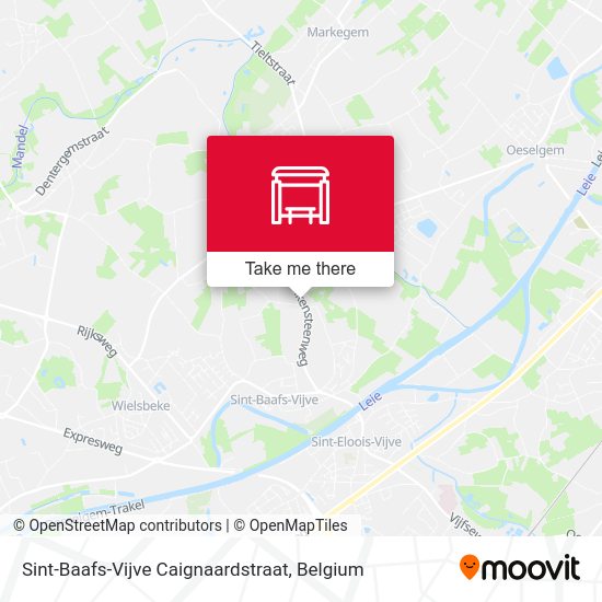 Sint-Baafs-Vijve Caignaardstraat map