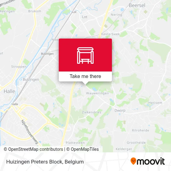 Huizingen Preters Block map