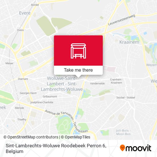 Sint-Lambrechts-Woluwe Roodebeek Perron 6 map