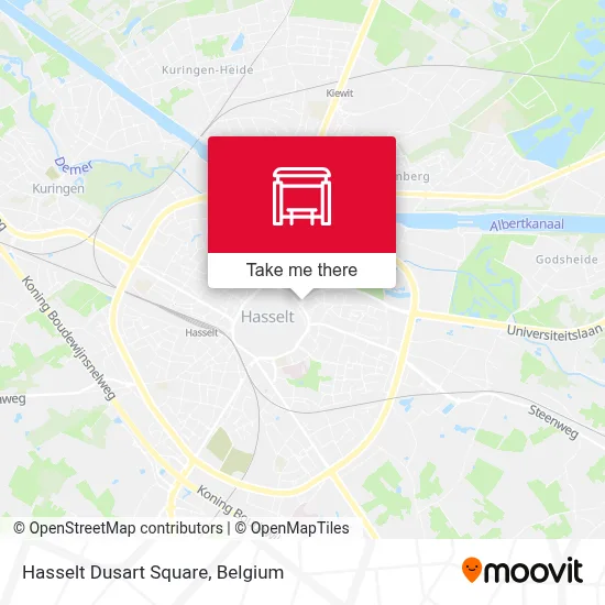 Hasselt Dusart Square map