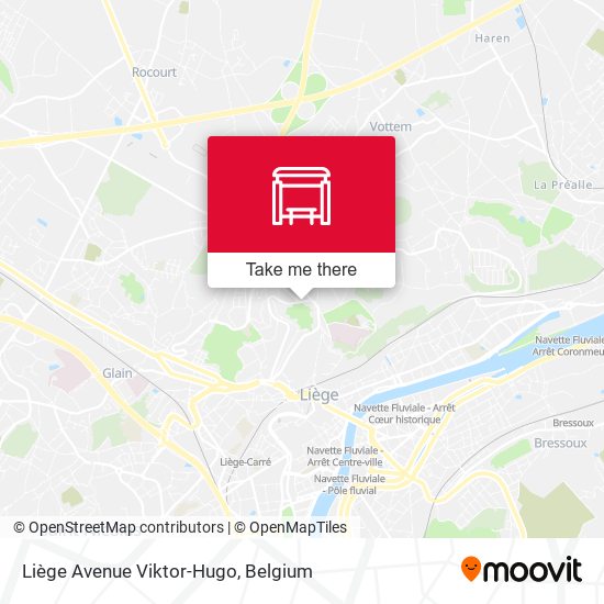 Liège Avenue Viktor-Hugo map