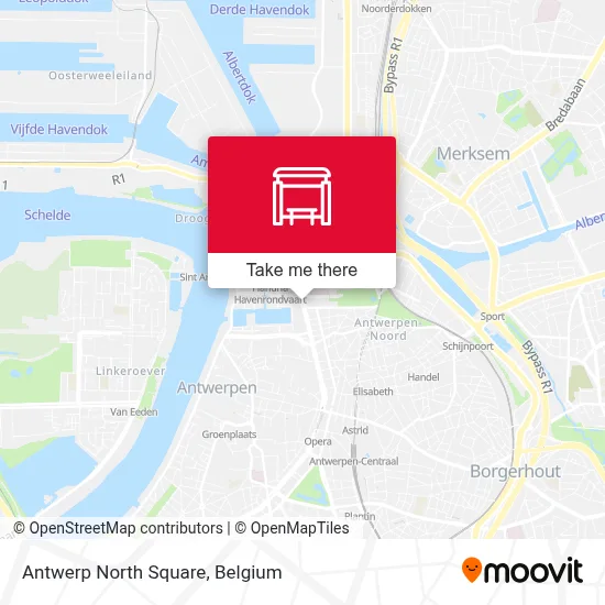 Antwerp North Square map
