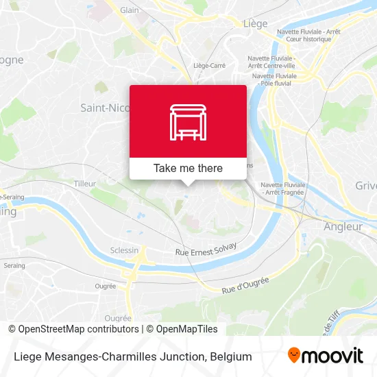 Liege Mesanges-Charmilles Junction map