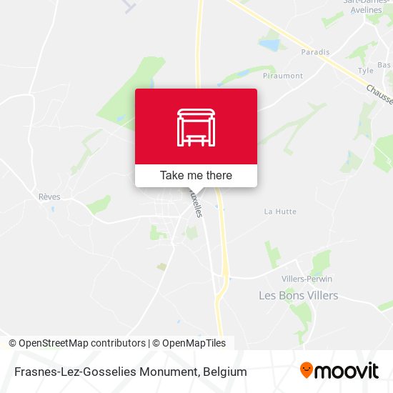 Frasnes-Lez-Gosselies Monument map