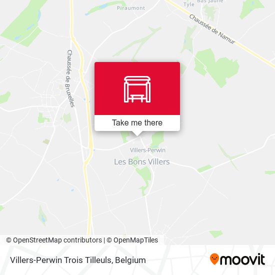 Villers-Perwin Trois Tilleuls map