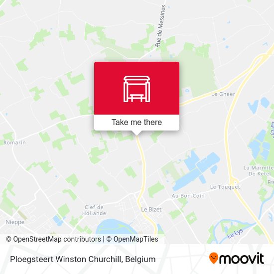 Ploegsteert Winston Churchill map