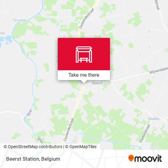 Beerst Station map