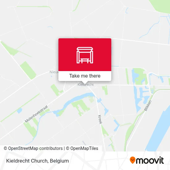 Kieldrecht Church map
