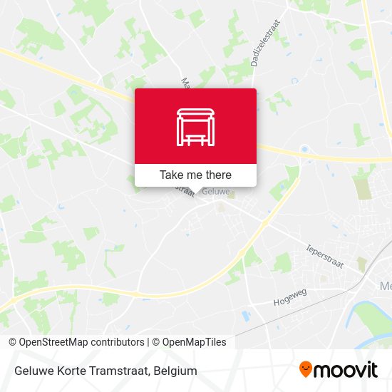 Geluwe Korte Tramstraat map
