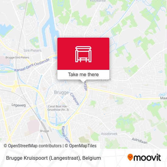 Brugge Kruispoort (Langestraat) plan