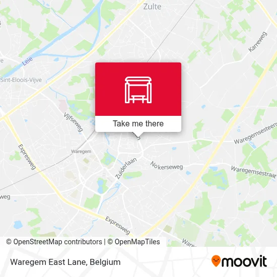 Waregem East Lane map