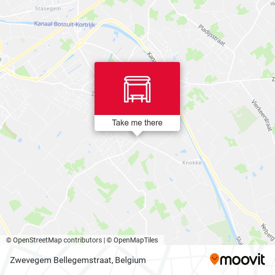 Zwevegem Bellegemstraat map