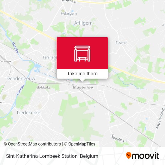 Sint-Katherina-Lombeek Station map