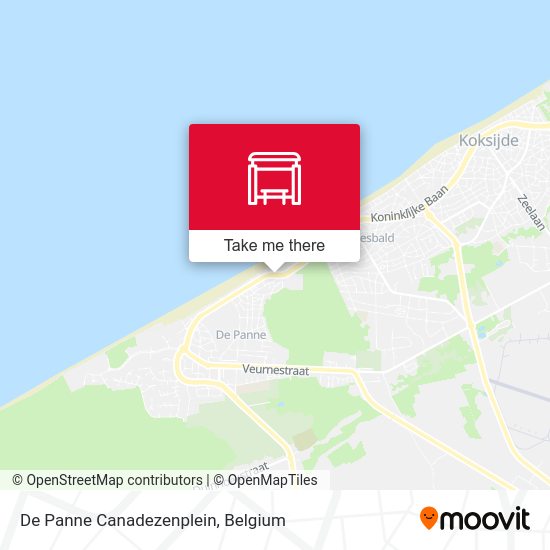 De Panne Canadezenplein map