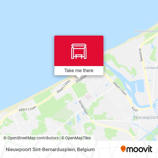 Nieuwpoort Sint-Bernardusplein map