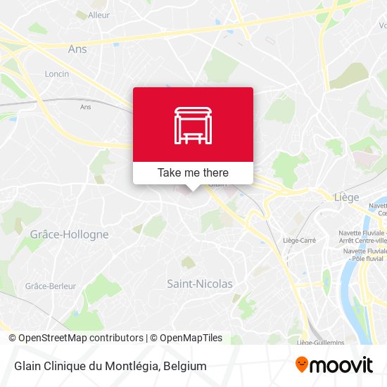 Glain Clinique du Montlégia map