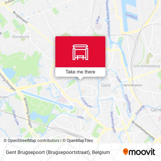 Gent Brugsepoort (Brugsepoortstraat) map