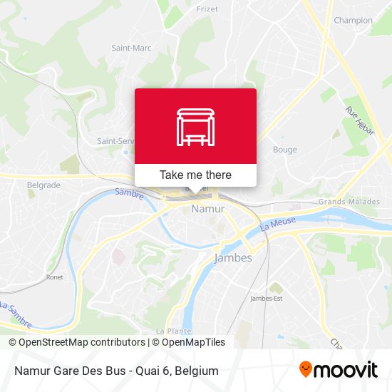 Namur Gare Des Bus - Quai 6 plan