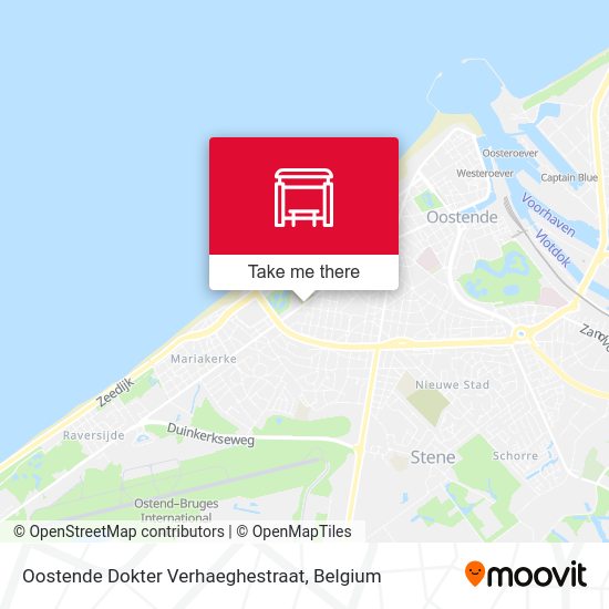 Oostende Dokter Verhaeghestraat map