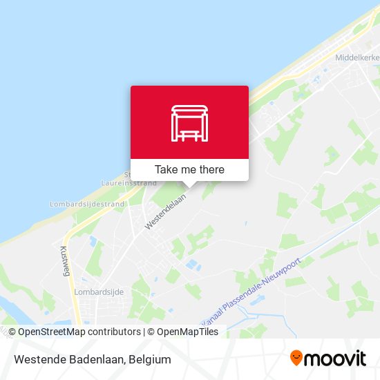 Westende Badenlaan map