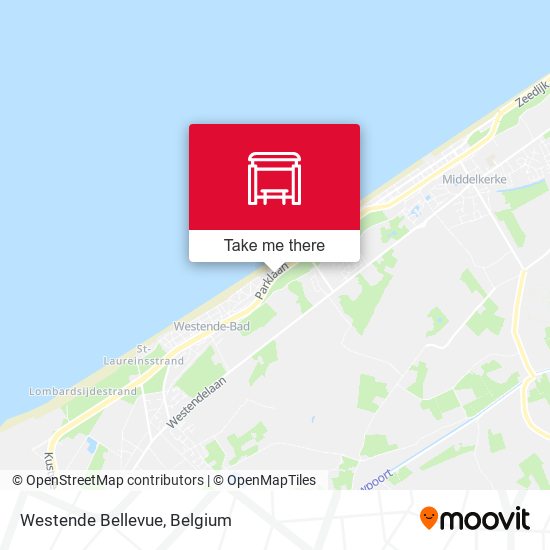 Westende Bellevue map